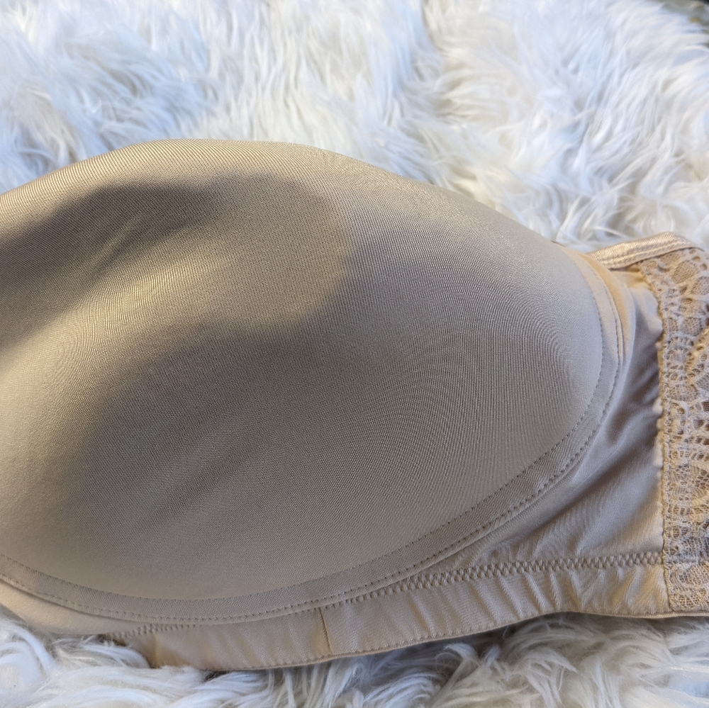 Comfort Choice Beige Wireless Bra Full Figure Size 48B